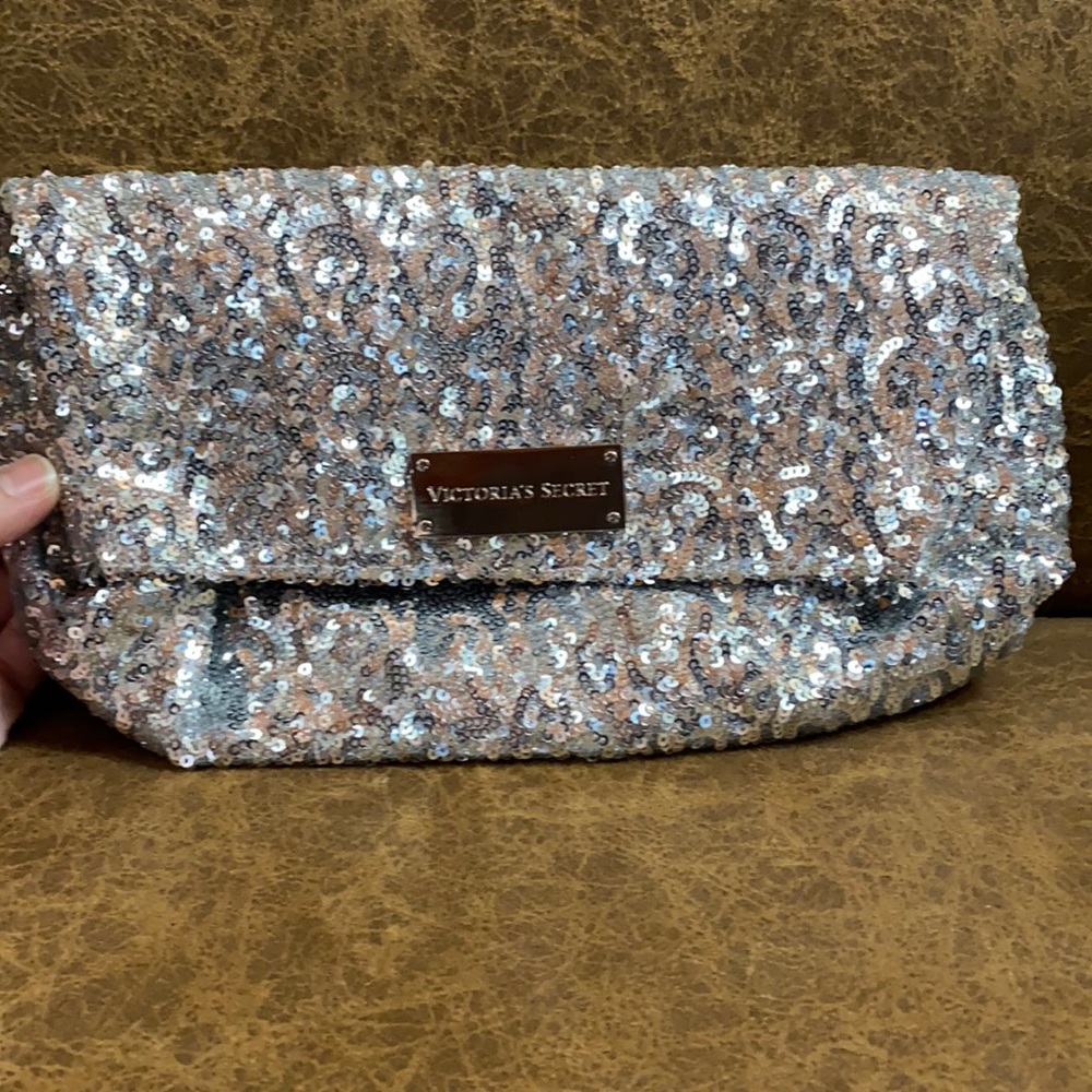 Silver Sequins clutch